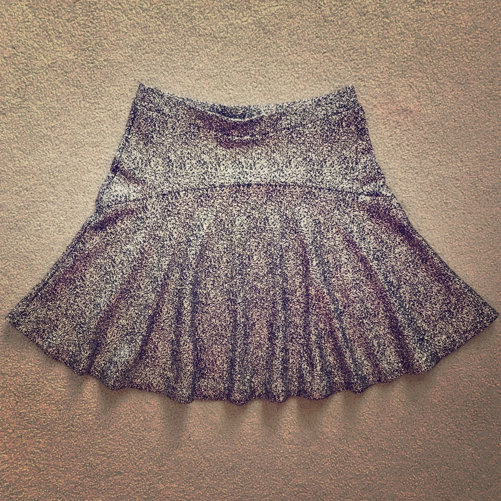 DESIGN LAB LORD & TAYLOR Metallic Skater Skirt